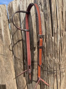 Dark Fern Slide Ear Headstall – MC Leather | Al Dunning