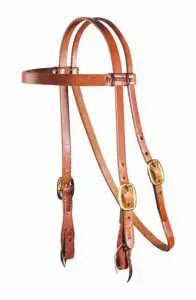 3/4 Laced Browband Headstall – Schutz Brothers | Al Dunning