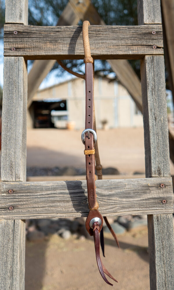 Dennis Moreland Slide Ear Rawhide Headstall - Image 8