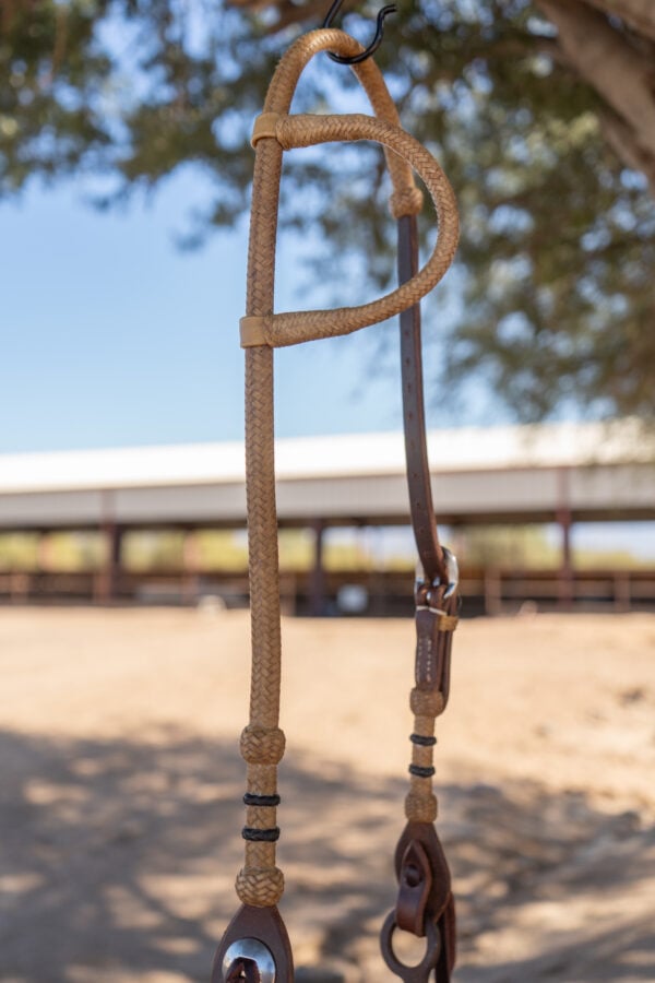 Dennis Moreland Slide Ear Rawhide Headstall - Image 4