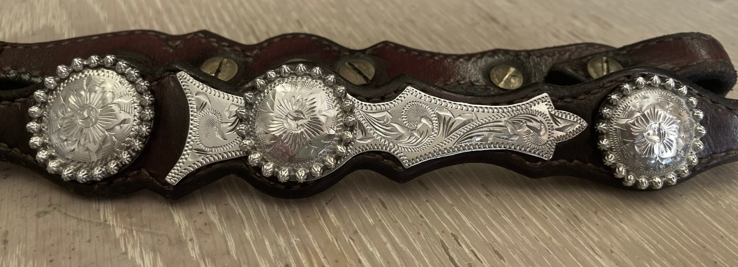 Vintage Single-Ear Headstall with Vogt Stamped Sterling Silver - Image 7