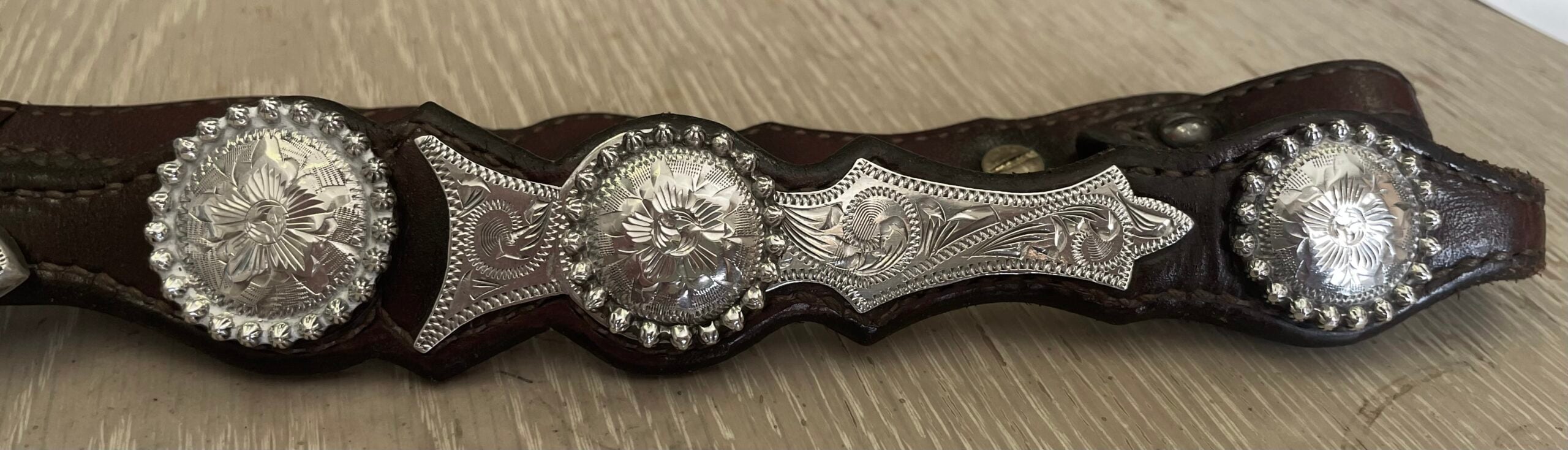 Vintage Single-Ear Headstall with Vogt Stamped Sterling Silver - Image 6