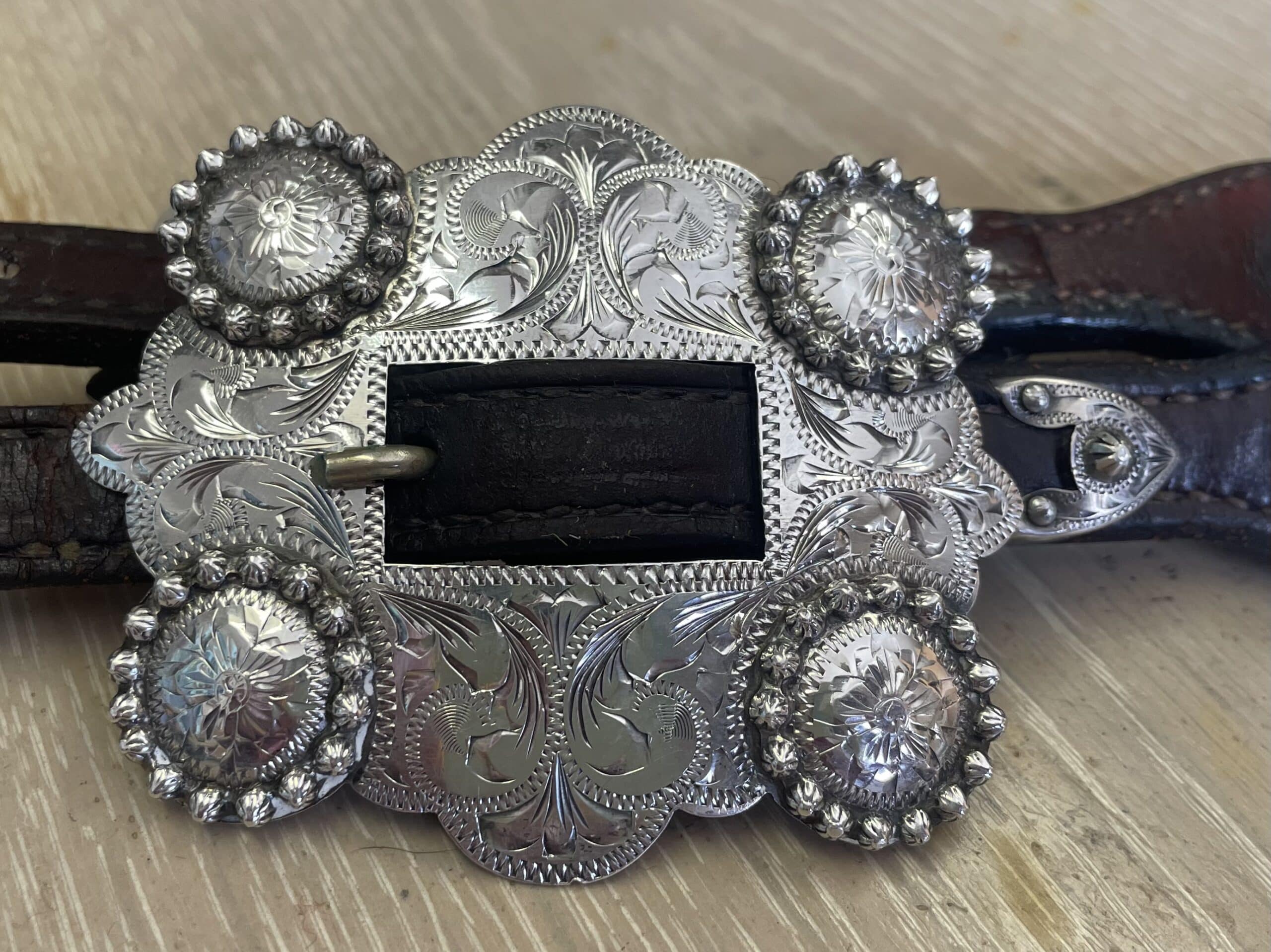 Vintage Single-Ear Headstall with Vogt Stamped Sterling Silver - Image 8